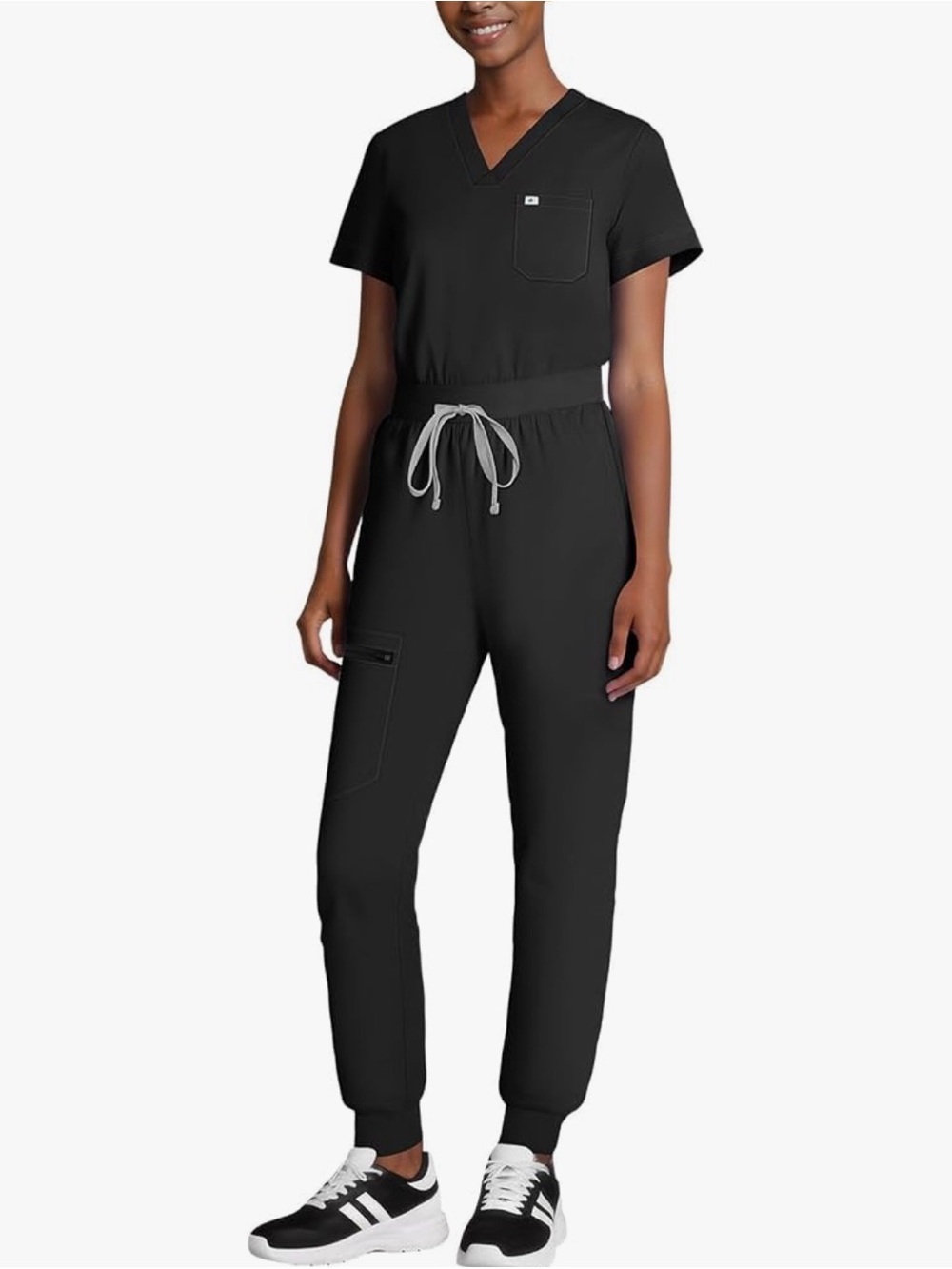 Women's Black Scrub Set